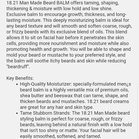 18.21 SPICED VANILLA BEARD BALM. - Picture 2 of 3